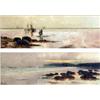 Image 1 : Sidney Pike (fl.1880-1901) pair of oils on canvas, Coastal landscapes at low tide, signed and dat...