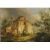 Image 1 : Attributed to David Hodgson (1784-1864) oil on canvas, Farmhouse in a landscape, 14 x 20 ins....