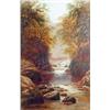 Image 1 : William Mellor (1851-1931) pair of oils on canvas, Ingleton Falls and stream, signed, 12 x 8 ins....
