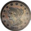 Image 3 : Rare Proof 1840 Large Cent Ex Twin Leaf Collection 1840 Large Cent Newcomb-2. Small 18 Over Large 18