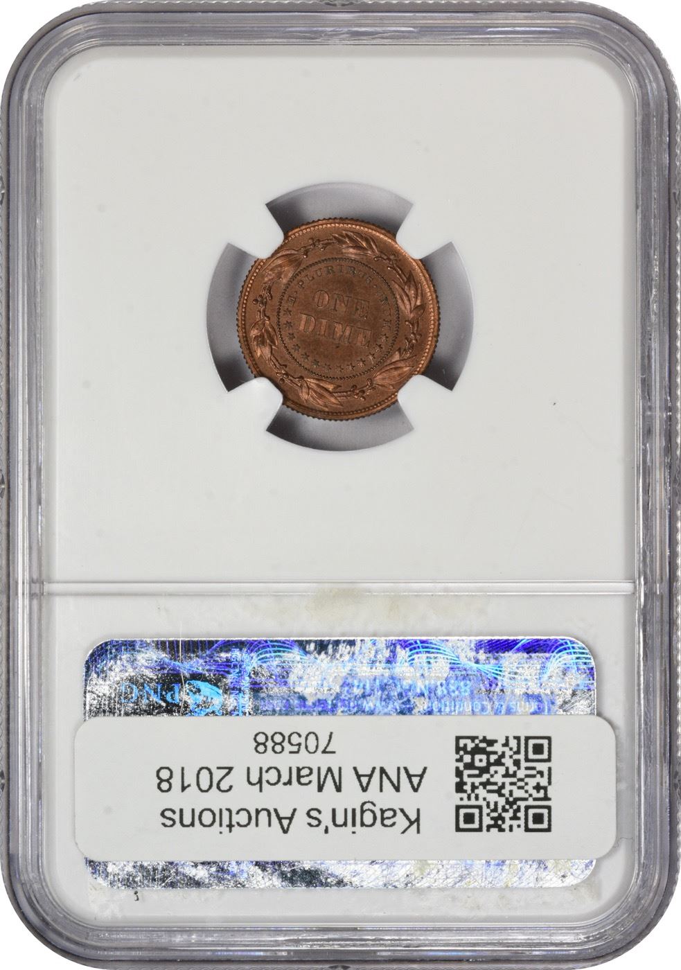 Copper 1879 Dime Pattern 1879 Pattern Dime. Judd 1587, Pollock