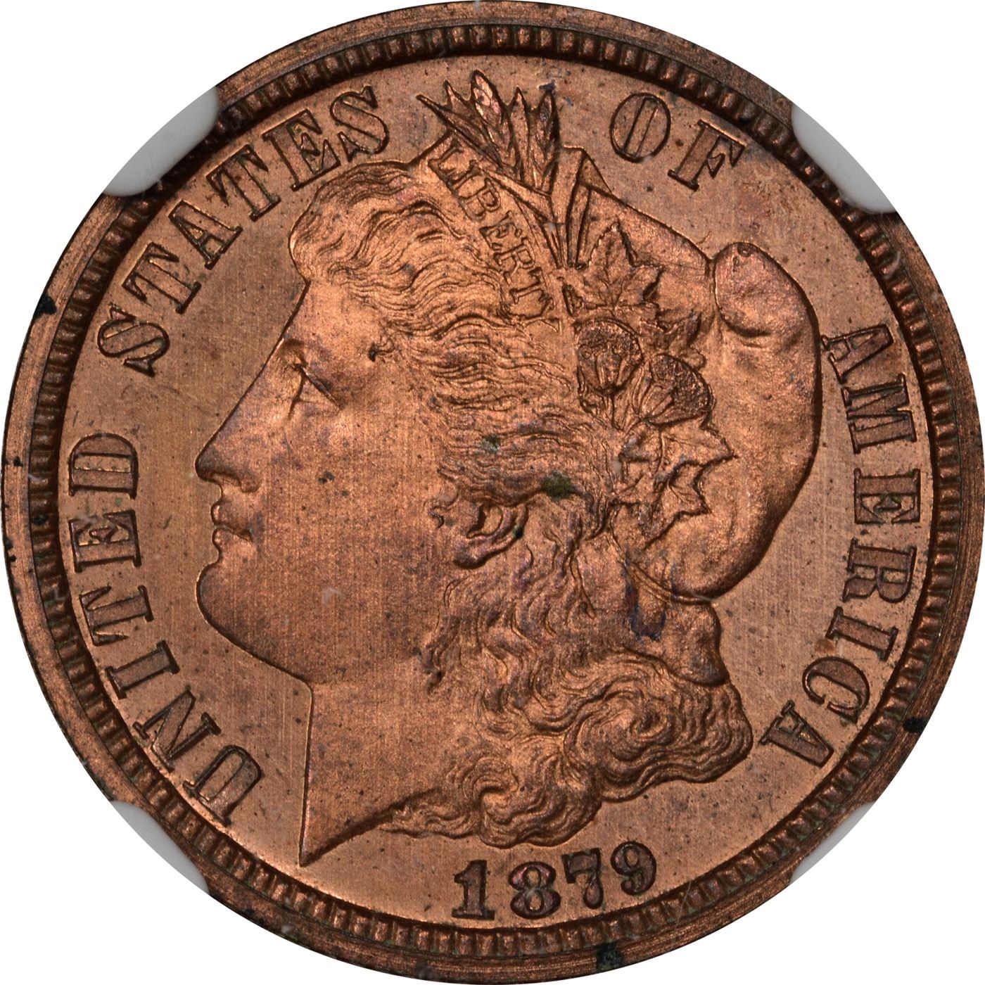 Copper 1879 Dime Pattern 1879 Pattern Dime. Judd 1587, Pollock