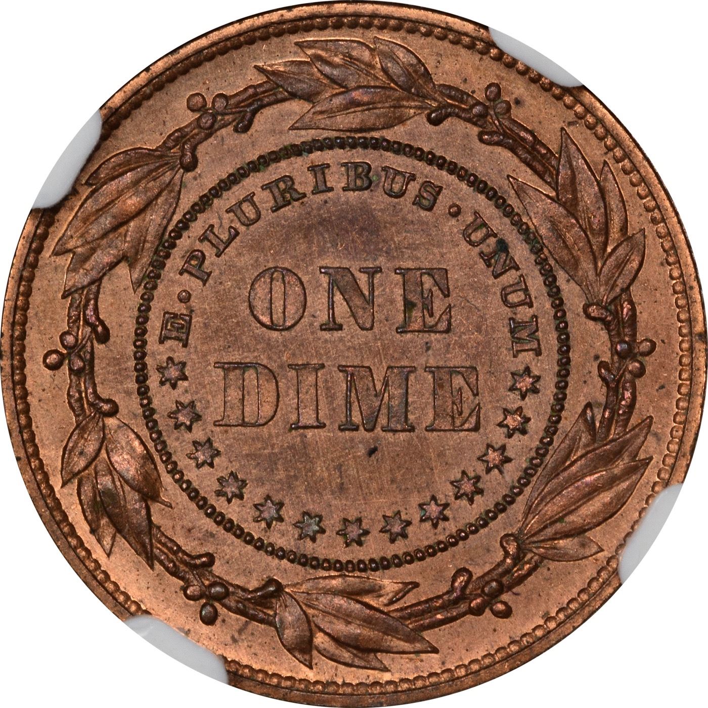 Copper 1879 Dime Pattern 1879 Pattern Dime. Judd 1587, Pollock