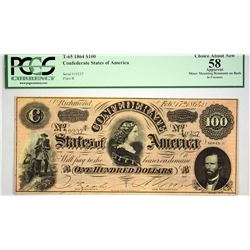 Lot of (8) 1864 Confederate Currency Notes. PCGS Graded.
