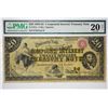 Image 1 : 1864 $20 Compound Interest Treasury Note Fr. 191a. 1864 $20 Compound Interest Treasury Note. PMG Ver
