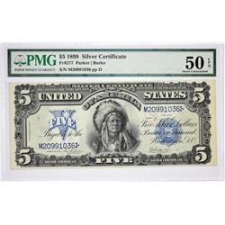 $5 Federal Essay Proof Fr. 277. 1899 $5 Silver Certificate. PMG About Uncirculated 55 EPQ.