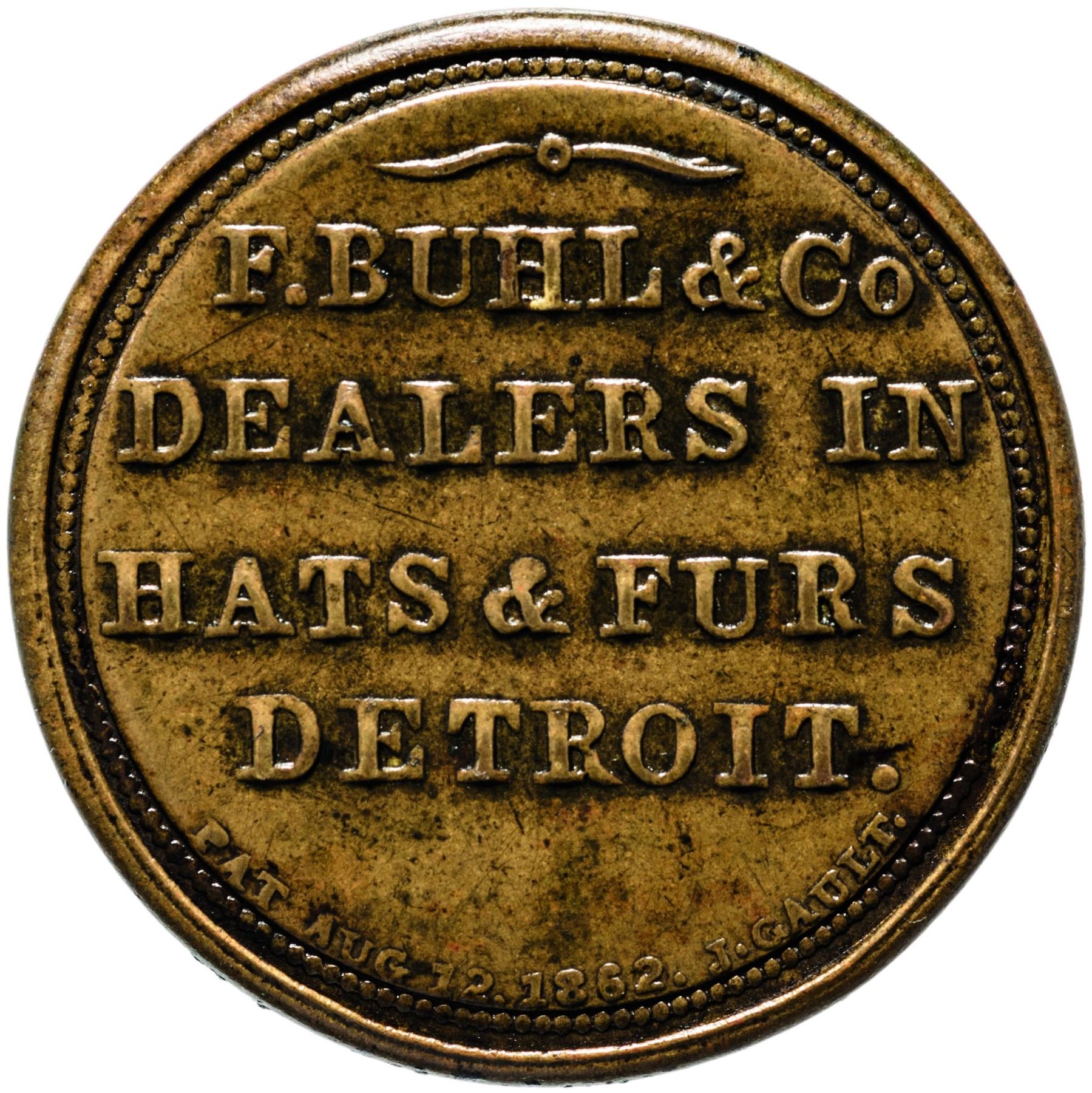 Extremely Rare F. Buhl & Company 12 Cents F. Buhl & Company. 12 Cents