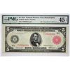 Image 1 : Fr. 834b. 1914 $5 Federal Reserve Note. Red Seal. Philadelphia. PMG Choice Extremely Fine 45 EPQ.