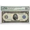 Image 1 : Fr. 867b. 1914 $5 Federal Reserve Note. Blue Seal. Atlanta. PMG About Uncirculated 55.