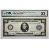 Image 1 : Fr. 967. 1914 $20 Federal Reserve Note. Blue Seal. Boston. PMG About Uncirculated 53.
