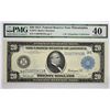 Image 1 : Fr. 974. 1914 $20 Federal Reserve Note. Blue Seal. Philadelphia. PMG Extremely Fine 40.