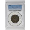 Image 1 : 1855 1C Slanted 55. XF  40 PCGS