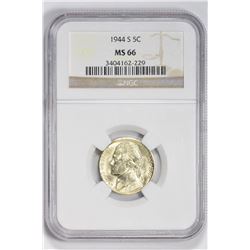 1944 S 5C. MS 66 NGC