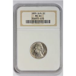 1955 D/S 5C. MS 64 NGC