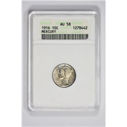 1916 10C. AU  58 ANACS