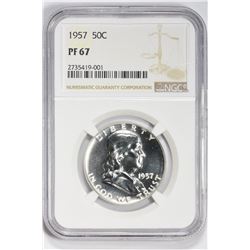 1957 50C. PF 67 NGC