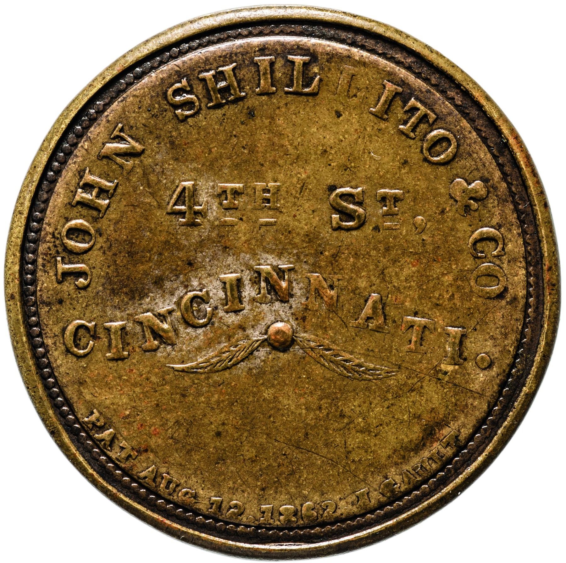 Extremely Rare John Shillito & Company 12 Cents John Shillito & Co. 12