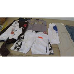 Clothing - Most w/Tags, Mens Quicksilver Khaki/Red Pants sz 32, Mens Quiksilver & Oneill Boardshorts