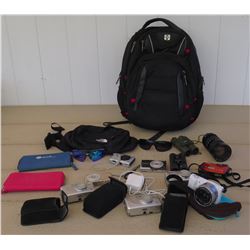 Electronics - Sony X5100 Camera, Nikon Coolpix, Two Canon Digital Cameras, Lumix ACVHD Lite Camera,