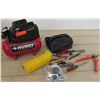 Image 1 : Tools - Husky Air Compressor w/Hose & Misc. Hand Tools