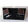 Image 1 : Burberry Cuff Links w/Box - Plum