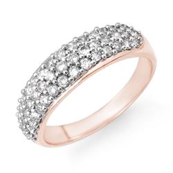 1.0 CTW Certified VS/SI Diamond Ring 14K Rose Gold - REF-80N5A - 14224