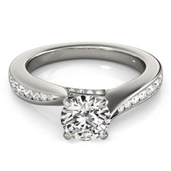 1.11 CTW Certified VS/SI Diamond Solitaire Ring 18K White Gold - REF-211V8Y - 27564