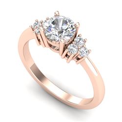 1 CTW VS/SI Diamond Ring Size 7 18K Rose Gold - REF-227V3Y - 36936