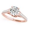 Image 1 : 1.46 CTW Certified VS/SI Diamond Solitaire Ring 18K Rose Gold - REF-373R6K - 27574