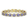 Image 1 : 21.35 CTW Tanzanite & Diamond Bracelet Yellow Gold 10K Yellow Gold - REF-353M6F - 40612