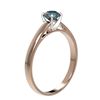 Image 4 : 0.54 CTW Certified Intense Blue SI Diamond Solitaire Engagement Ring 10K Rose Gold - REF-50N3A - 364