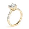 Image 4 : 1.15 CTW Certified VS/SI Princess Diamond Solitaire Halo Ring 18K Yellow Gold - REF-163W6H - 27095