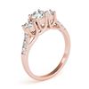 Image 4 : 2 CTW Certified VS/SI Diamond 3 Stone Solitaire Ring 18K Rose Gold - REF-282W7H - 28087