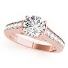 Image 2 : 1.20 CTW Certified VS/SI Diamond Solitaire 2Pc Wedding Set 14K Rose Gold - REF-159M3F - 31623