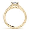 Image 4 : 0.86 CTW Certified VS/SI Princess Diamond Solitaire 2Pc Set Antique 14K Yellow Gold - REF-153A8V - 3