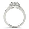 Image 4 : 1.21 CTW Certified VS/SI Princess Diamond 2Pc Set Solitaire Halo 14K White Gold - REF-227X3R - 31352