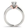 Image 2 : 1.11 CTW Certified VS/SI Diamond Solitaire Ring 18K White & Rose Gold - REF-367N3A - 27448