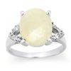 Image 1 : 2.75 CTW Opal & Diamond Ring 10K White Gold - REF-45M5F - 13025