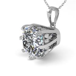 1 CTW VS/SI Cushion Diamond Necklace 18K White Gold - REF-297Y2X - 35721