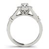 Image 4 : 1.84 CTW Certified VS/SI Diamond 2Pc Wedding Set Solitaire Halo 14K White Gold - REF-412M2F - 31160