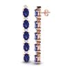 Image 2 : 10.36 CTW Tanzanite & VS/SI Certified Diamond Tennis Earrings 10K Rose Gold - REF-102X2R - 29408