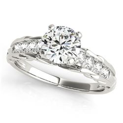 1.20 CTW Certified VS/SI Diamond Solitaire Ring 18K White Gold - REF-368X7R - 27537