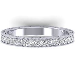 1 CTW Certified VS/SI Diamond Art Deco Eternity Band 14K White Gold - REF-78R2K - 30270