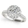 Image 1 : 2 CTW Certified VS/SI Diamond Solitaire Halo Ring 18K White Gold - REF-410M2F - 26287