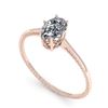 Image 2 : 1.0 CTW VS/SI Oval Cut Diamond Solitaire Engagement Ring Size 7 18K Rose Gold - REF-287Y4X - 35891