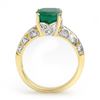 Image 2 : 3.83 CTW Emerald & Diamond Ring 10K Yellow Gold - REF-48X2R - 14029