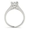 Image 4 : 0.94 CTW Certified VS/SI Princess Diamond Solitaire 2Pc Set 14K White Gold - REF-129R5K - 31973