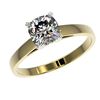 Image 2 : 1 CTW Certified VS/SI Quality Cushion Cut Diamond Solitaire Ring 10K Yellow Gold - REF-297Y2X - 3299