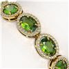 Image 4 : 21.13 CTW Peridot & Diamond Bracelet Yellow Gold 10K Yellow Gold - REF-286K5W - 40630