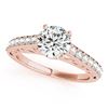 Image 1 : 1.15 CTW Certified VS/SI Diamond Solitaire Ring 18K Rose Gold - REF-200W9H - 27646